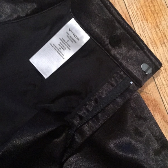 NWT Vince Metallic Satin Crop Wide Leg Pant - Picture 9 of 10